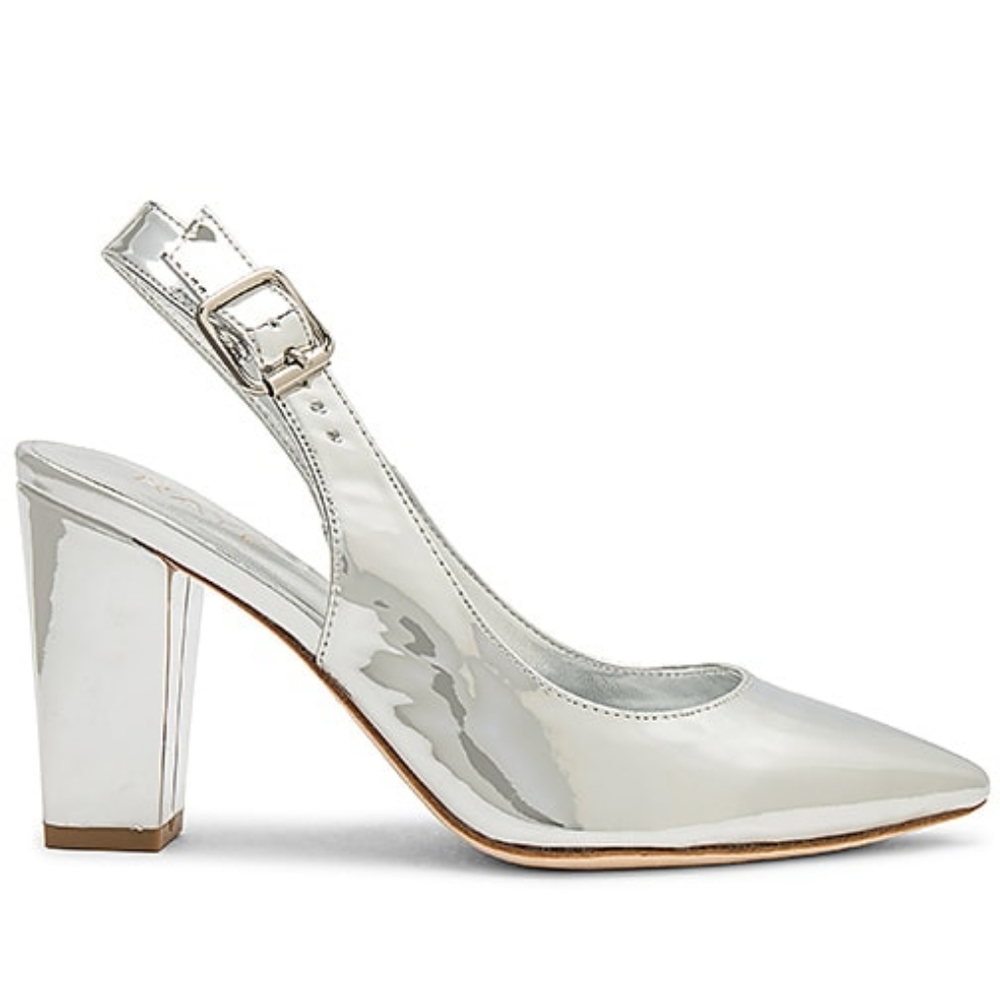 RAYE - Park Heel in Silver, size 5.5